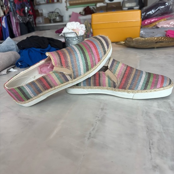 Jack Rogers Colorful Striped Women's Slip-On Shoes - Picture 1 of 6